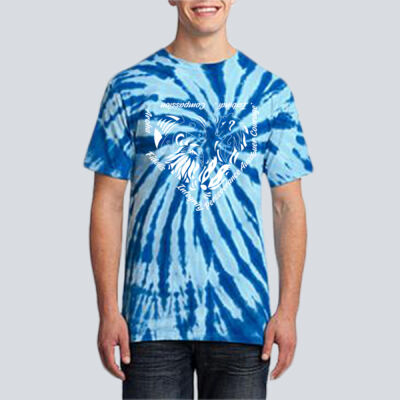 Adult Tie-Dye T-Shirt - House Isibindi - Houses Home Plate - White Thumbnail