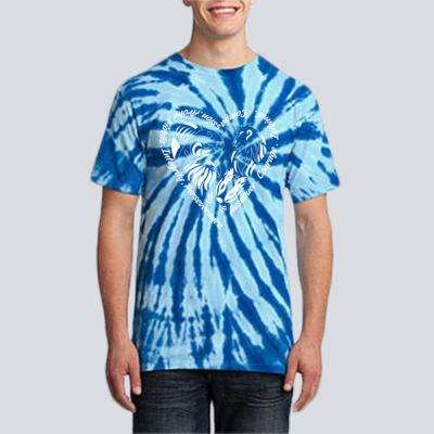 Adult Tie-Dye T-Shirt - House Isibindi - Houses Heart - White Thumbnail