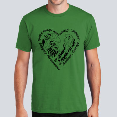 Adult T-Shirt - House Ausdauer - Houses Heart - Black Thumbnail