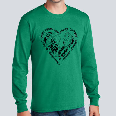 Adult Long Sleeve Shirt - House Ausdauer - Houses Heart - Black Thumbnail