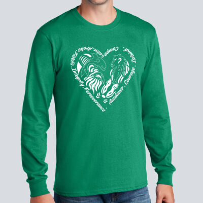 Adult Long Sleeve Shirt - House Ausdauer - Houses Heart - White Thumbnail