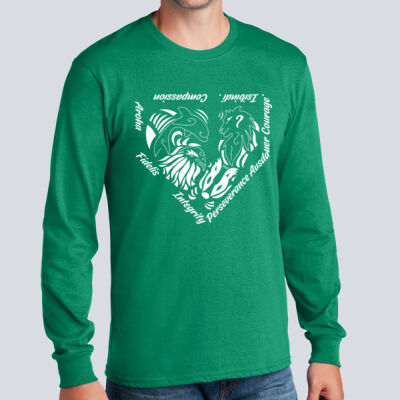 Adult Long Sleeve Shirt - House Ausdauer - Houses Home Plate - White Thumbnail