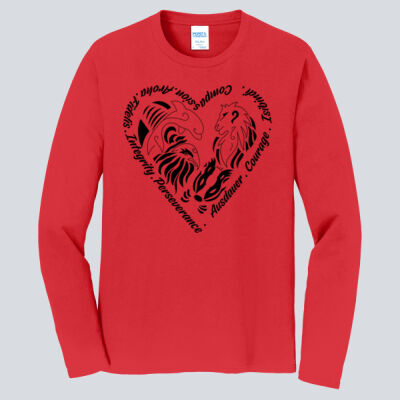 Adult Long Sleeve Shirt - House Aroha - Houses Heart - Black Thumbnail