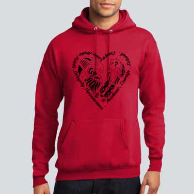 Adult Hoodie - House Aroha - Houses Heart - Black Thumbnail