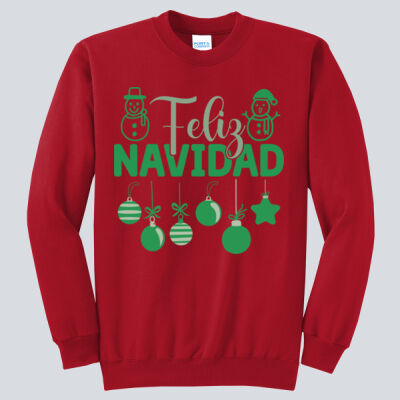 Adult Crewneck - Winter Holidays - Feliz Festive - Green Thumbnail